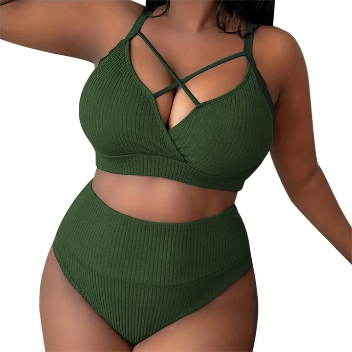 Levoire | Ensemble Bikini Sexy Grande Taille Vert Armée