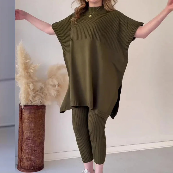 Levoire | Ensemble Deux Pièces En Tissu Doux Pour Femmes Vert foncé