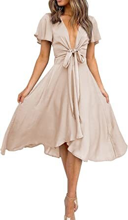 Levoire | Robe de satin de luxe Abricot