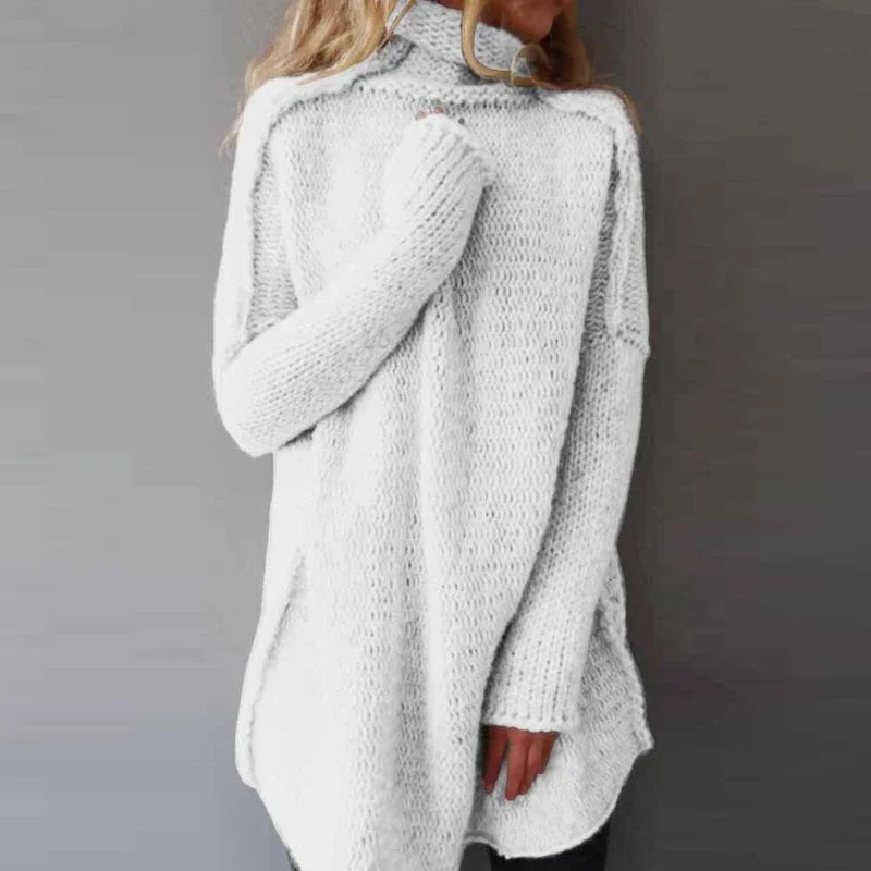 Levoire | Pull En Tricot Avec Col Montant Blanc