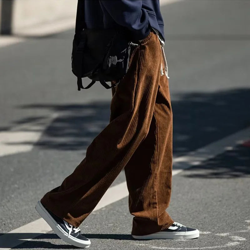 Levoire | Pantalons En Velours Côtelé Baggy Pour Hommes