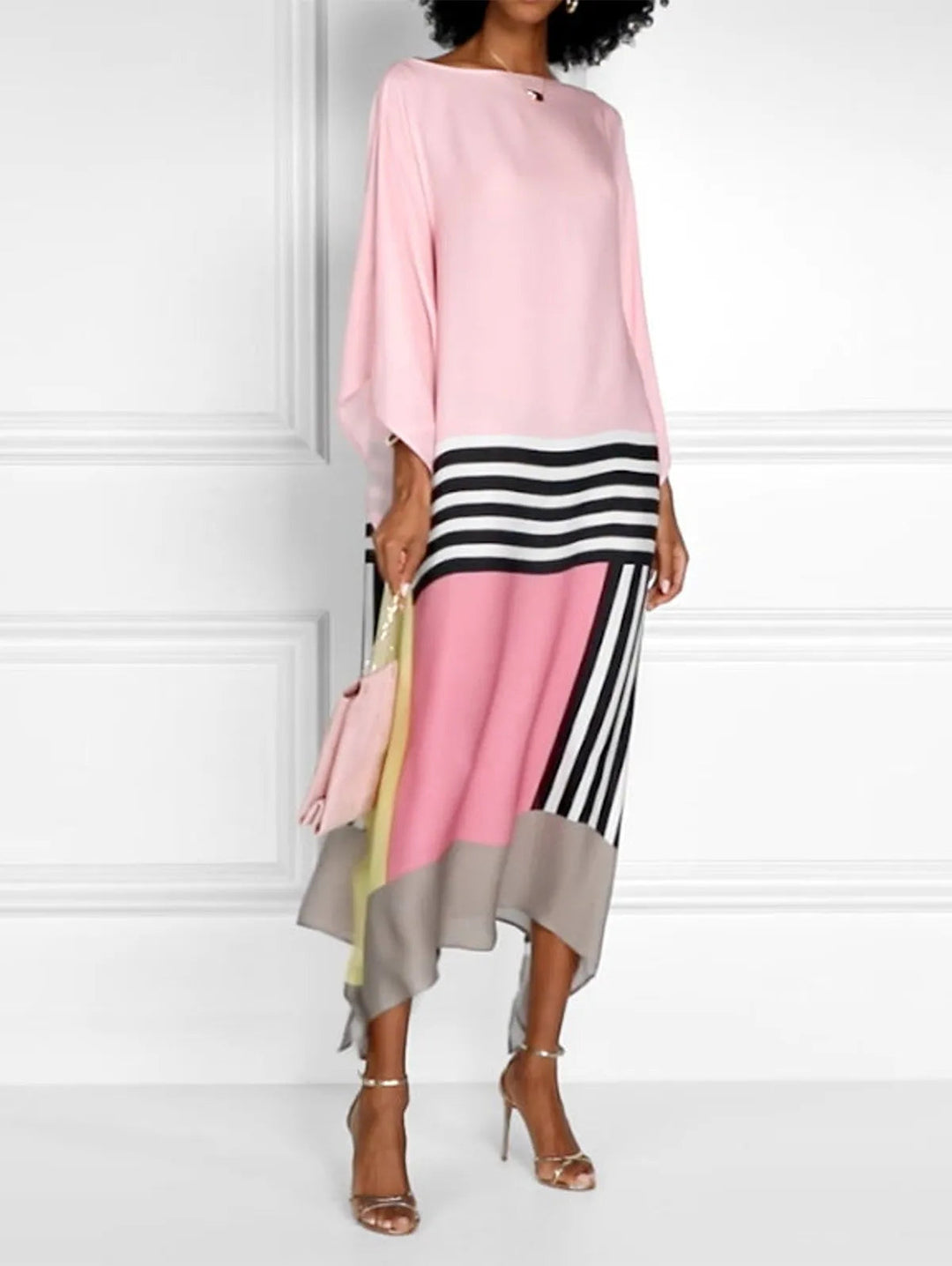 Levoire | Robe à rayures pour femmes Rose