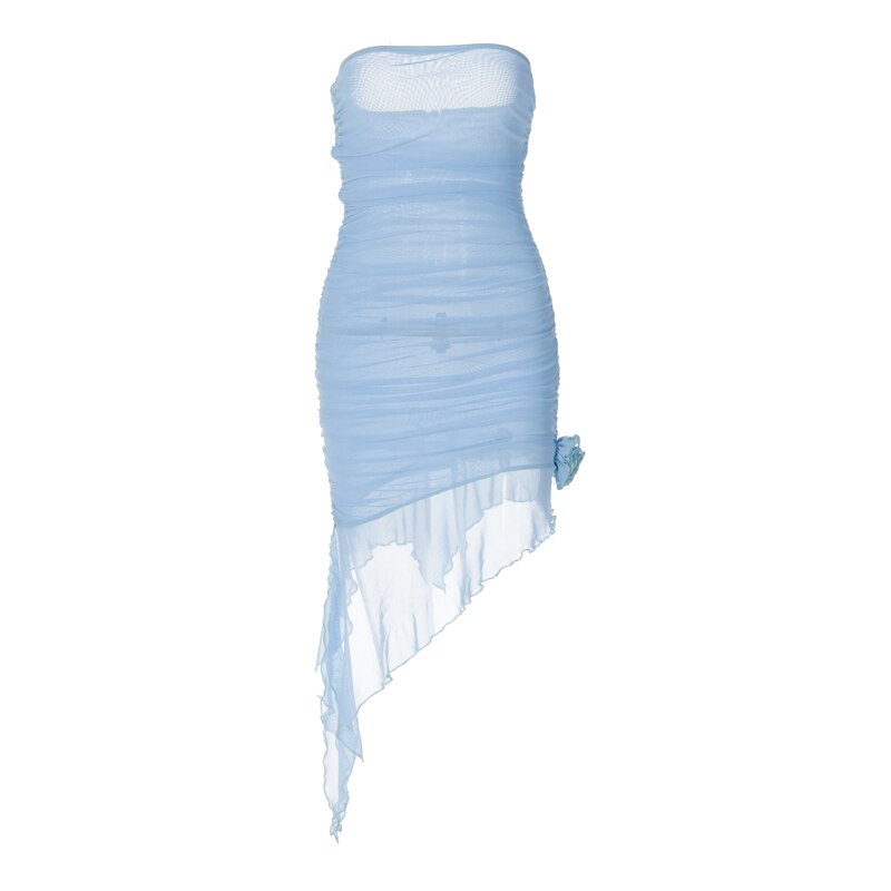Levoire | Matériau En Filet Transparent Bodycon Mini Robe