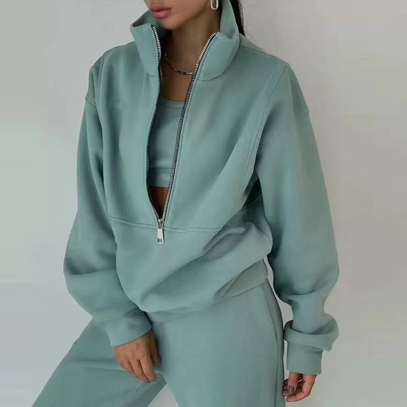 Levoire | Veste Confortable Pour Femmes Et Pantalon De Jogging Vert clair