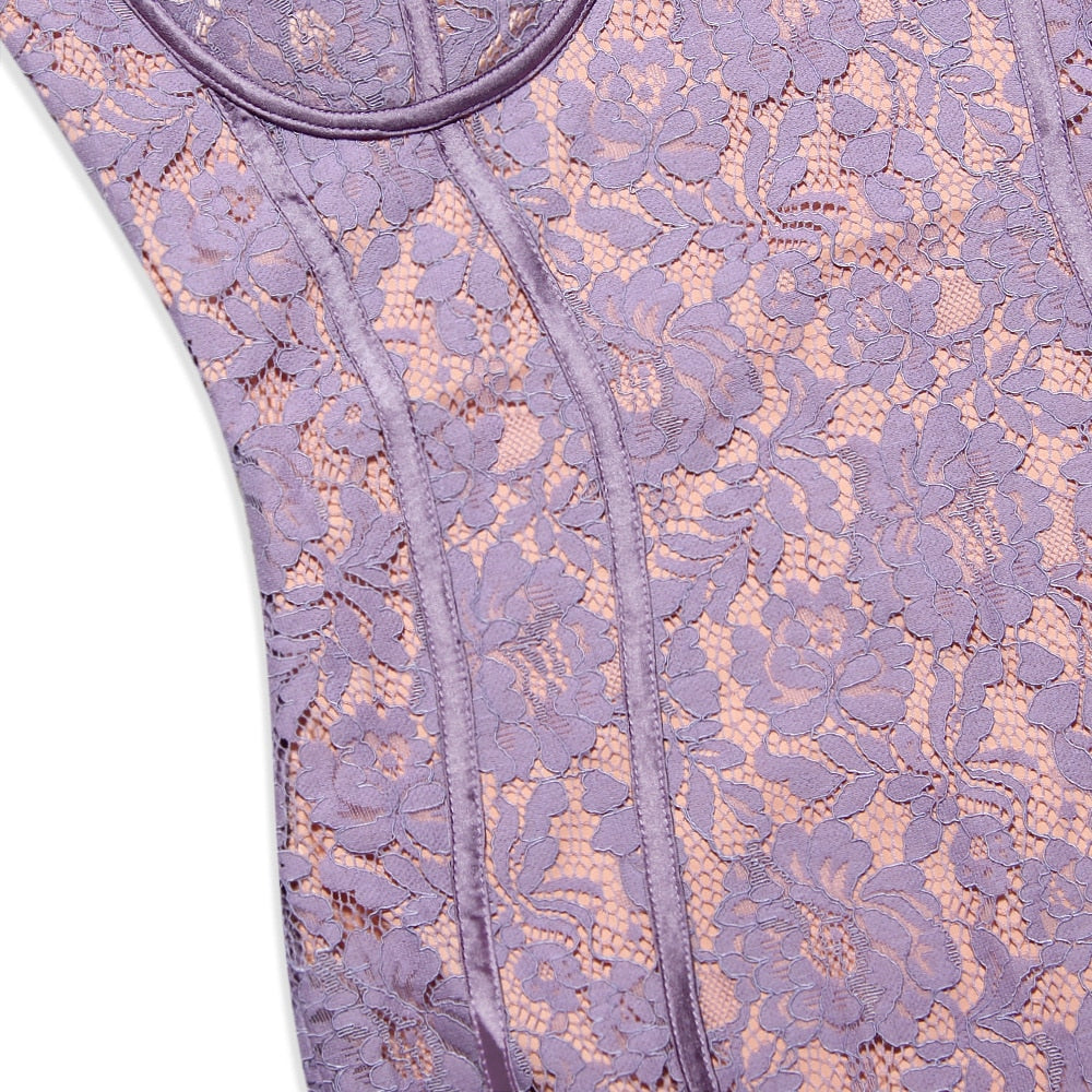 Levoire | Robe Mini Sans Manches Lilas Blondes Dos Nu