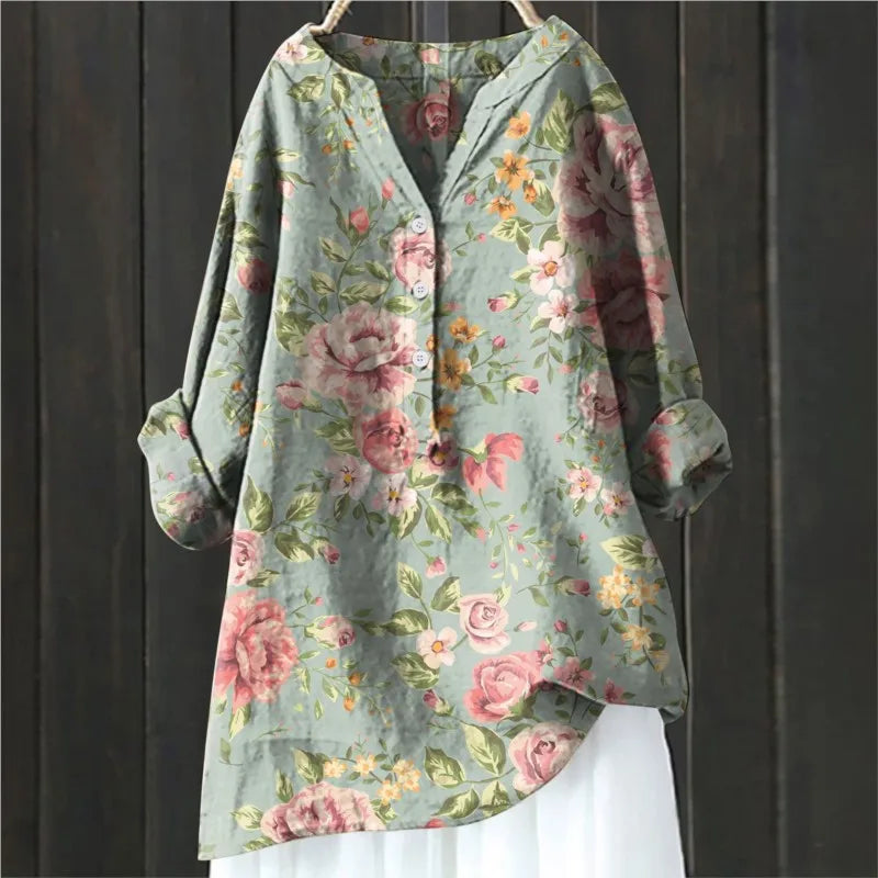 Levoire | T-shirt décontracté à motifs floraux Roses