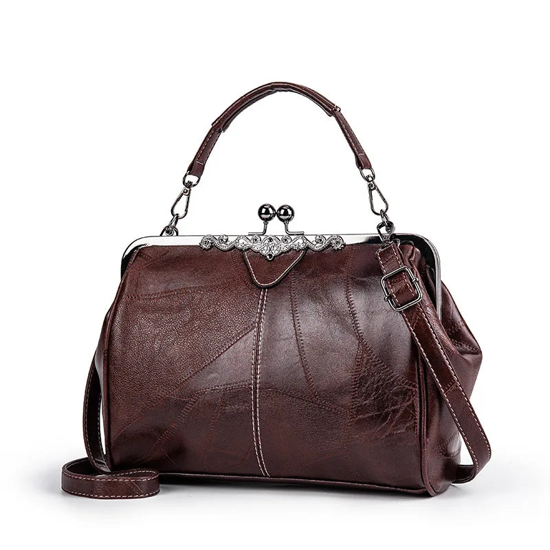 Levoire | Sac À Main Retro-Chic Et Doux Avec Une Allure Elegante Cafe 28 x 22 x 6 cm