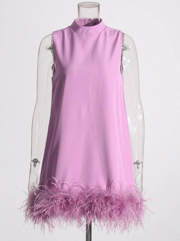 Levoire | Robe En Plumes Lilas