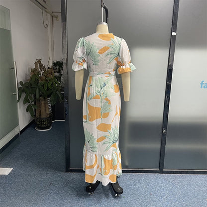 Levoire | Imprimé Court Puffermansjett Maxi Robe