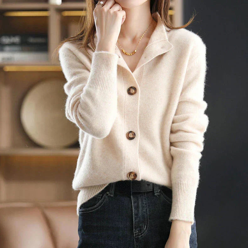Levoire | Cardigan Intemporel Blanc cassé