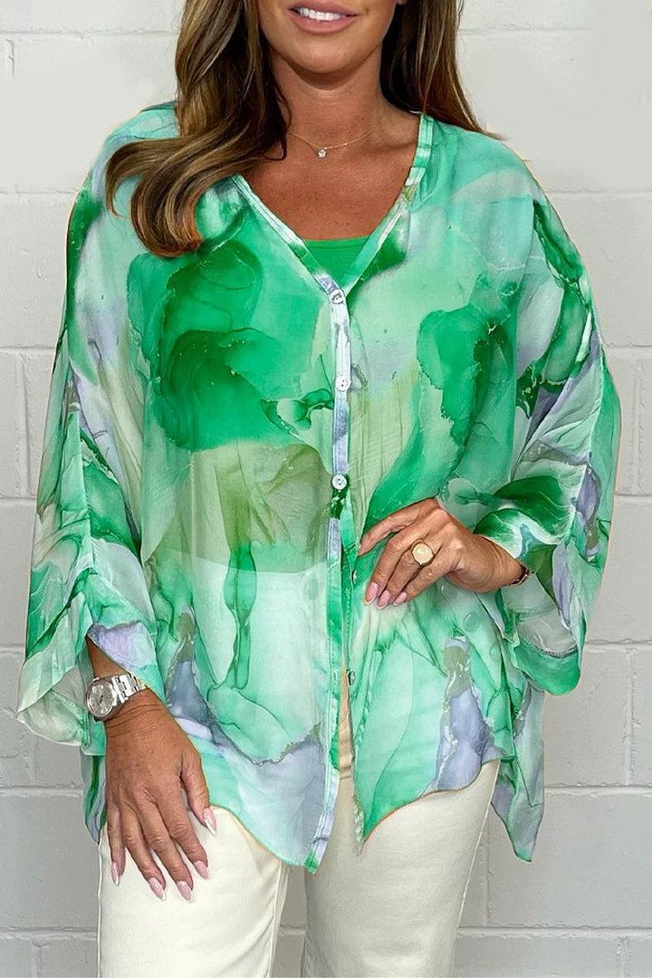 Levoire | Élégante Blouse Colorée Vert