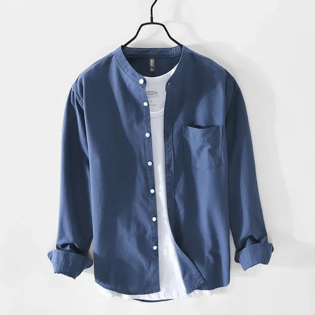 Levoire | Chemise En Coton Elegant Hommes Bleu foncé
