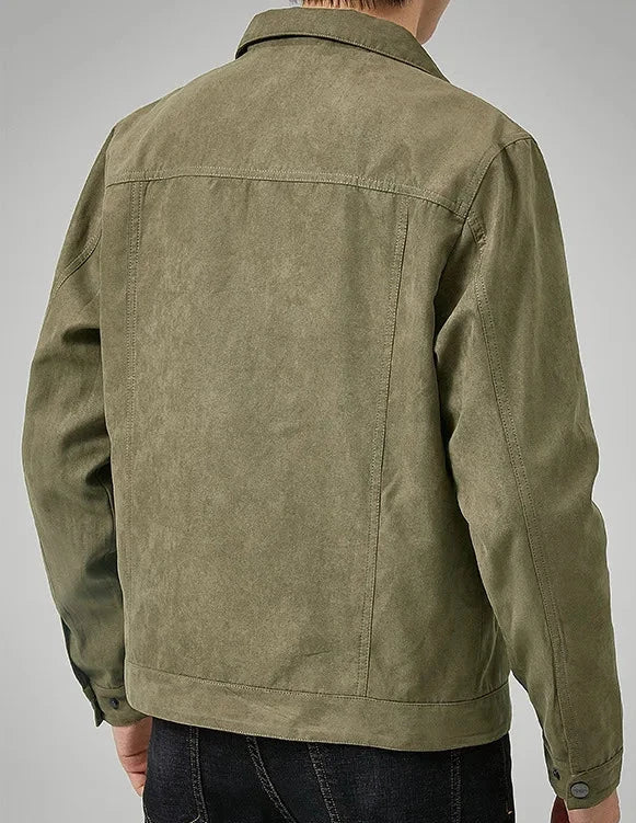 Levoire | Manteau En Daim Décontracté Avec Col Pour Hommes