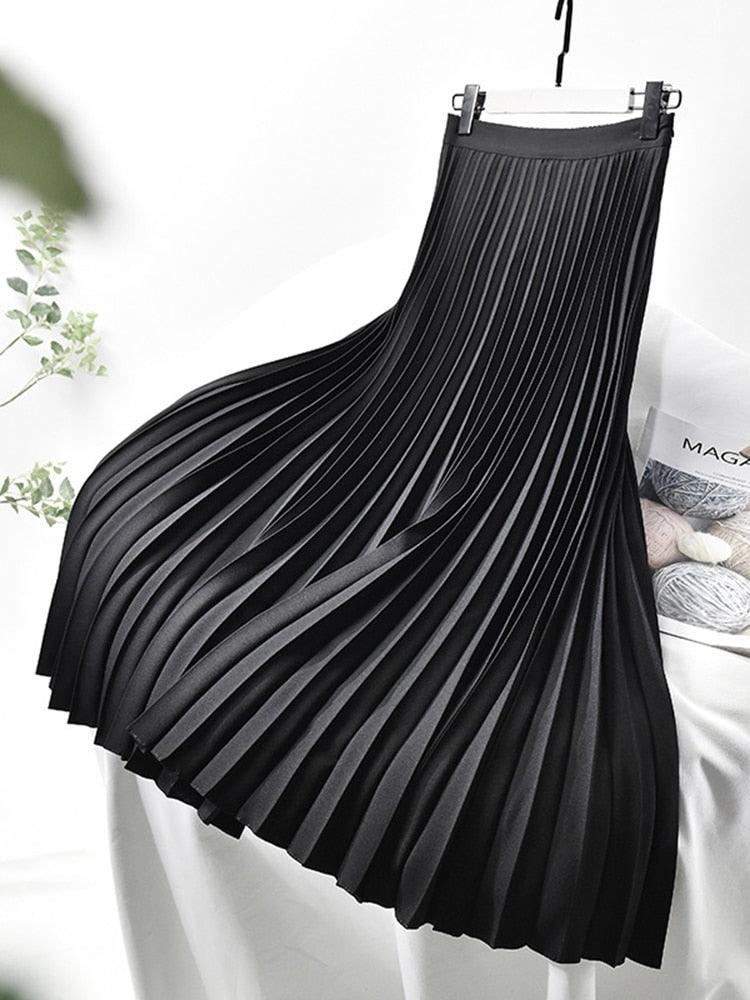 Levoire | Robe Plissée Ajustée Pour Femmes Noir