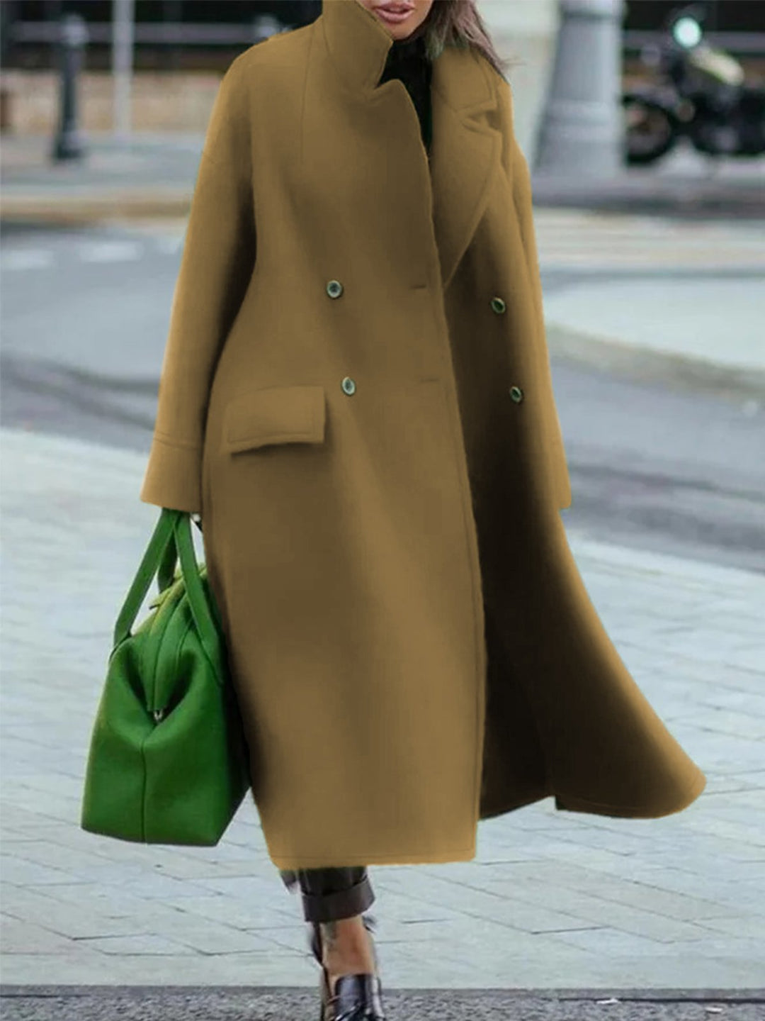 Levoire | Veste Longue Élégante Avec Ceinture Et Manches Stylées Braun