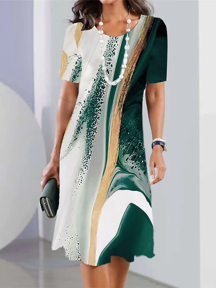 Levoire | Robe Midi A-Line À Motif Abstrait