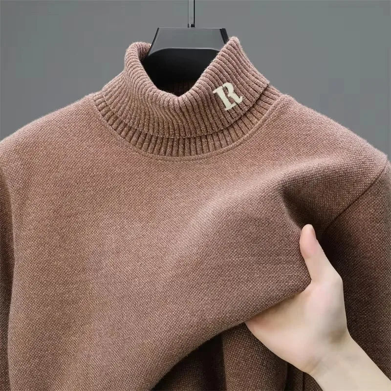 Levoire | Pull Tricoté Pour Homme Avec Broderie Café