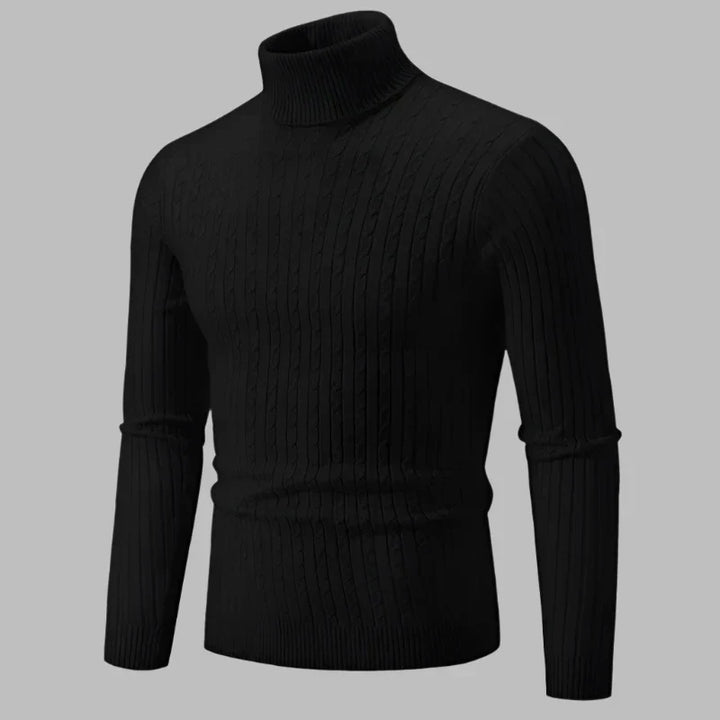 Levoire | Pull En Tricot Pour Homme À Motif Torsadé Noir