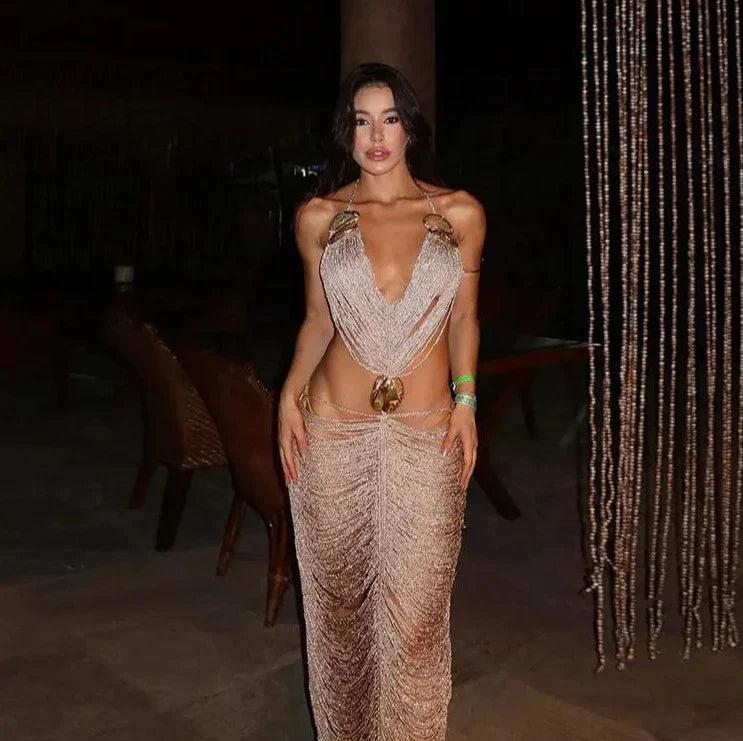 Levoire | Robe Fleur Dos Nu Sans Manches