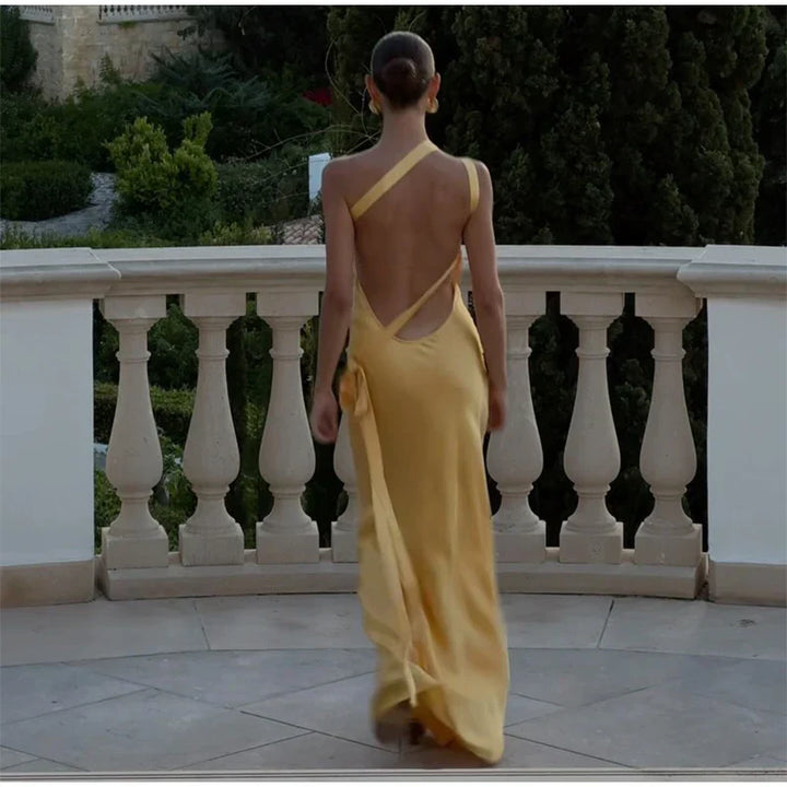 Levoire | Robe Maxi Sans Manches Jaune