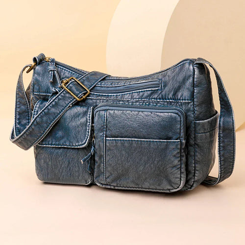 Levoire | Sac En Cuir Vintage Avec Plusieurs Compartiments