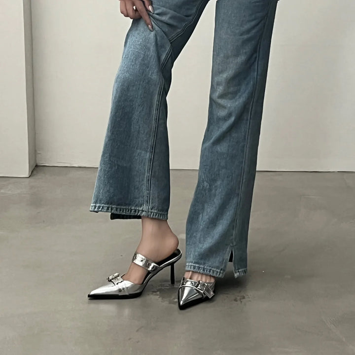 Levoire | Courtney Chaussures Argent-8CM
