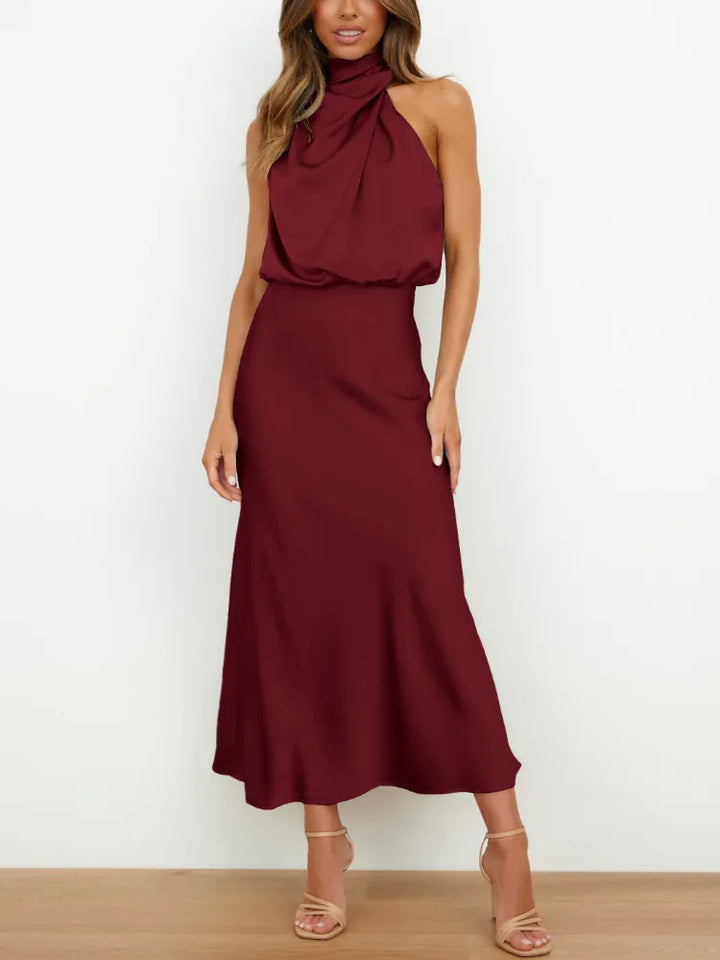Levoire | Élégante Robe De Soirée En Velours Bordeaux