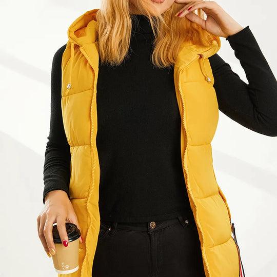 Levoire | Veste À Capuche Chaude Sans Manches Avec Poches Zippées