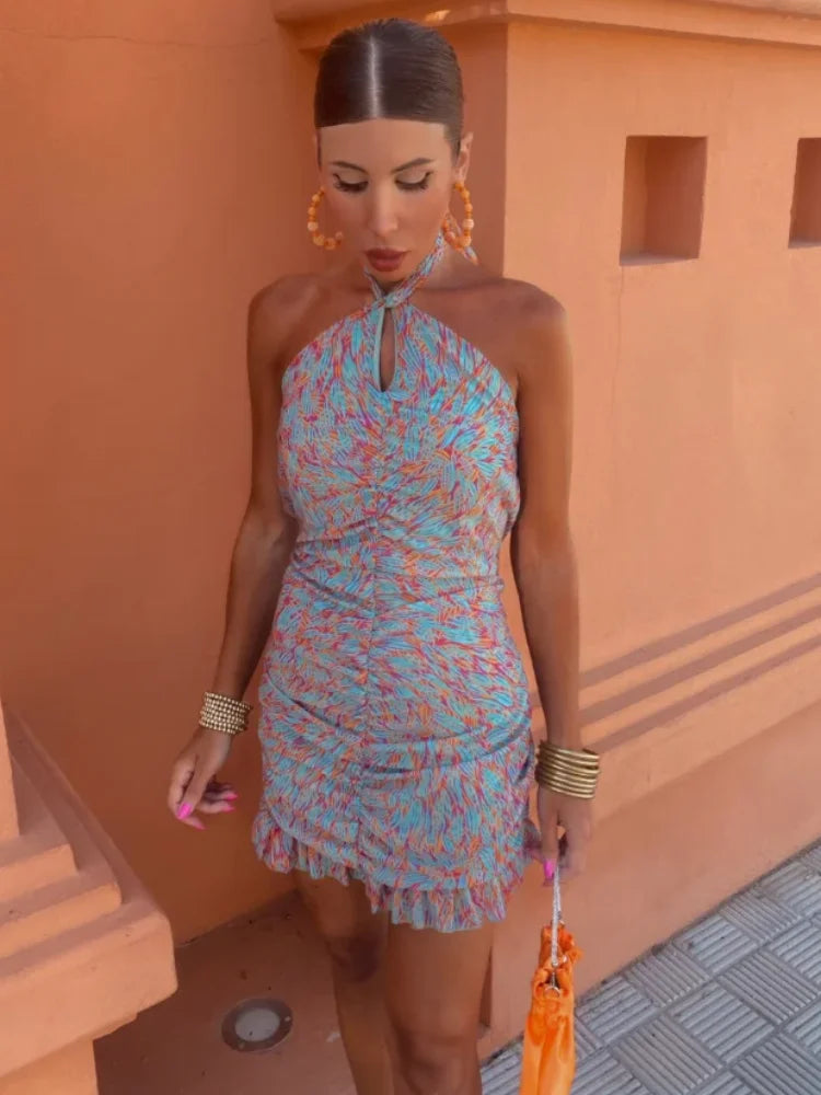 Levoire | Robe Midi Imprimée Pour Femmes Multicolore