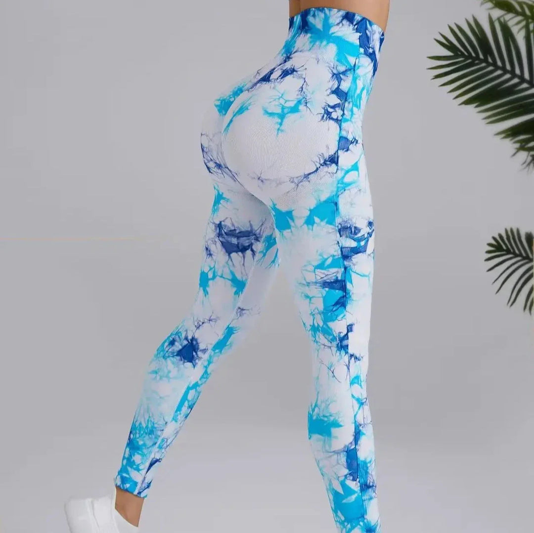 Levoire | Leggings Avec Tie Dye Tendance Et Effet Pushup Bleu
