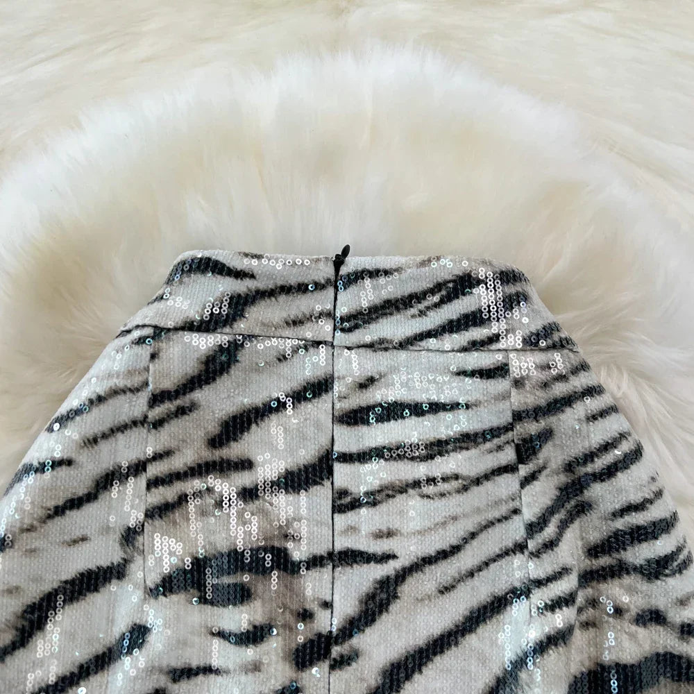 Levoire | Jupe En Simili Cuir Imprimé Léopard Pour Un Look Sauvage Et Moderne