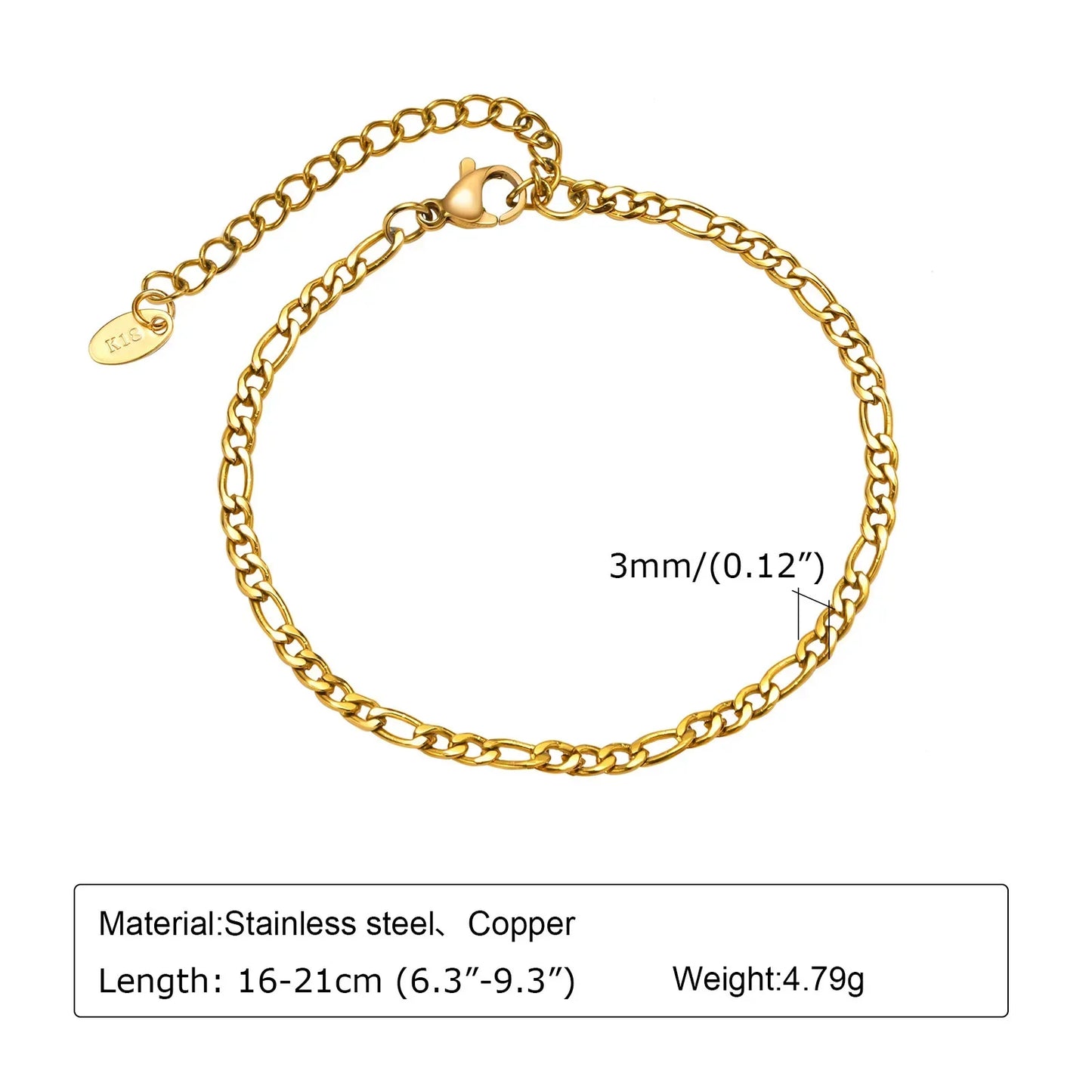 Levoire | Bracelet Maille Trombone Doré BR-1393G