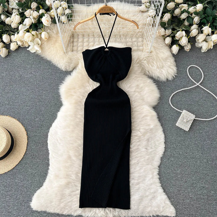 Levoire | Robe Maxi Tricot Tendance Dos Nu Pour Femmes