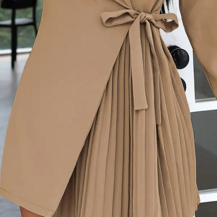 Levoire | Robe Croisée À Manches Longues Pour Femmes