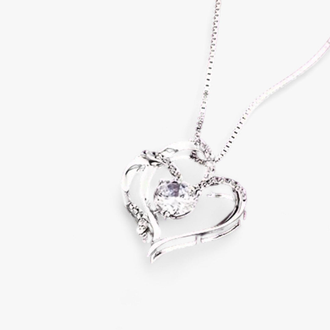 Levoire | Collier Élegant Cœur Zirconium Dans Un Luxueux Emballage Cadeau Rose