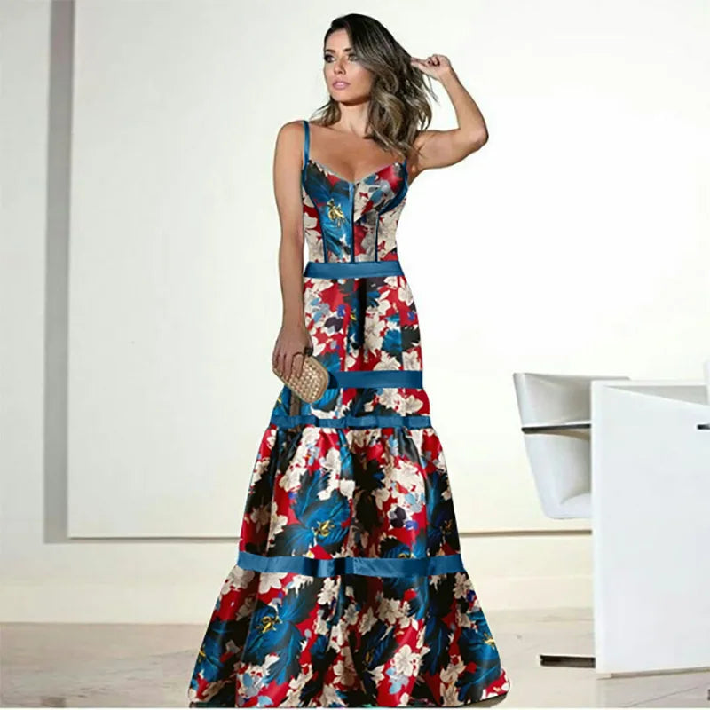 Levoire | Robe Smart Avec Motif Floral Bleu