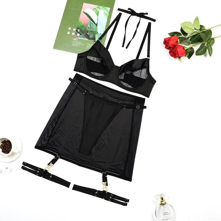 Levoire | Ensemble De Robe De Soirée Avec Jupe Noir