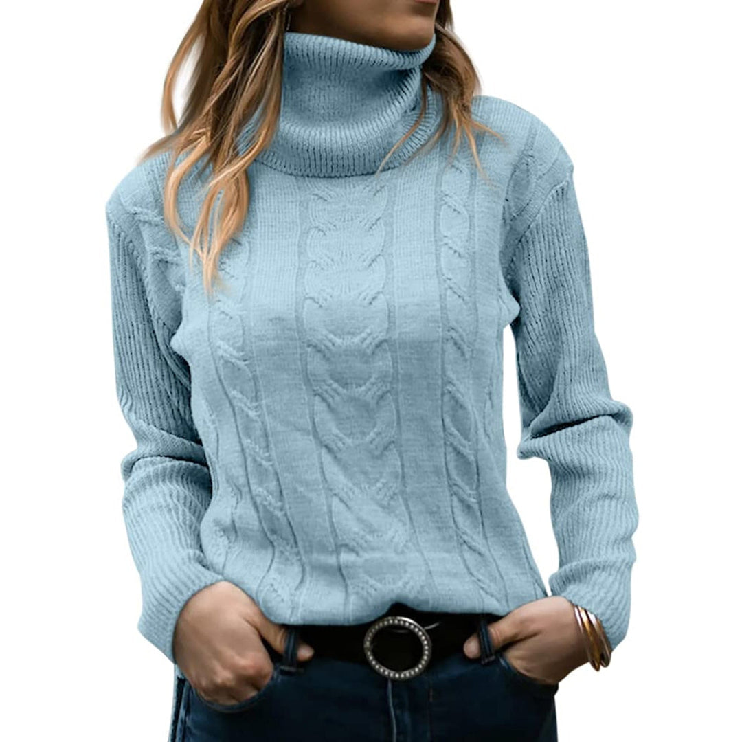 Levoire | Pulls à col montant chauds bleu clair