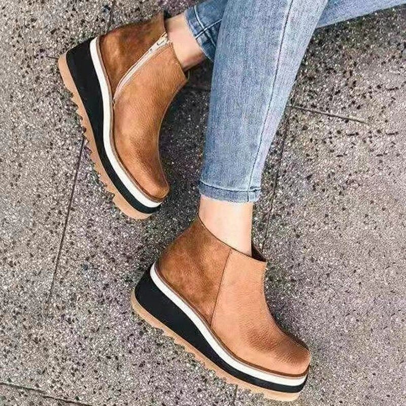 Levoire | Chaussures Basses Élégantes Pour Femmes Avec Zip Et Talon Haut