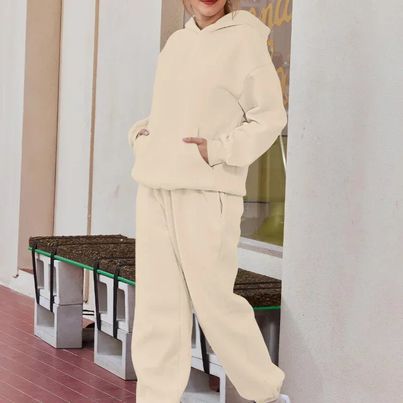 Levoire | Ensemble Sweat À Capuche Et Pantalon De Survêtement Abricot
