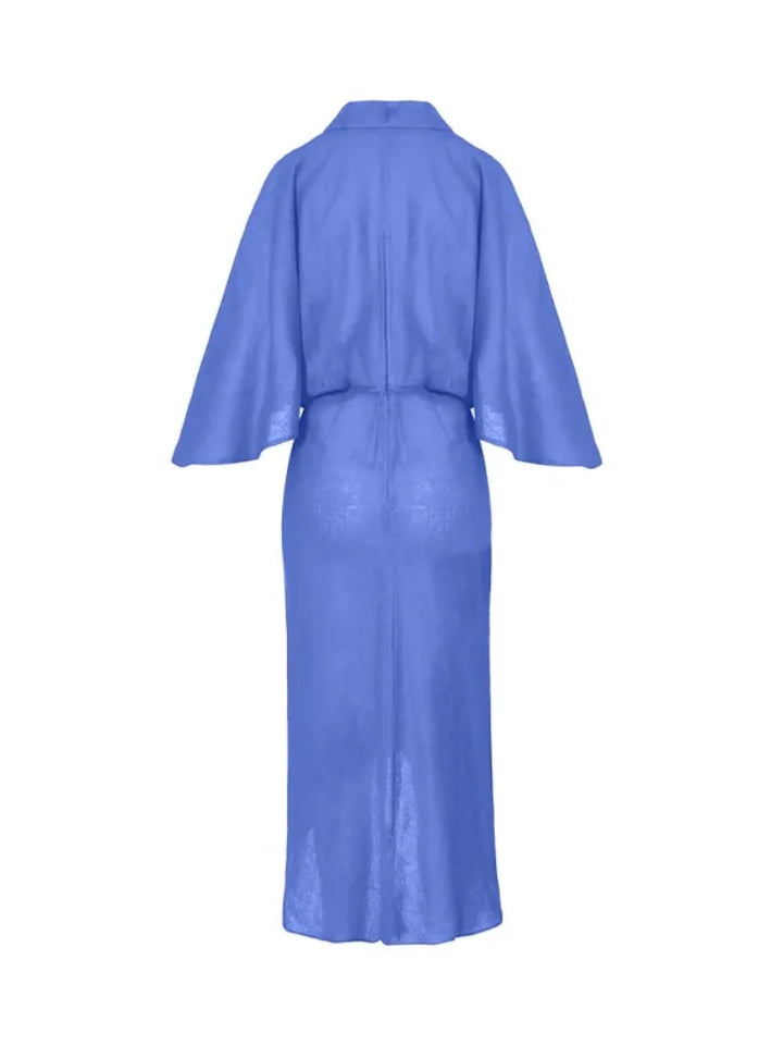 Levoire | Robe Élégante Avec Manches Cloches Et Décolleté En V