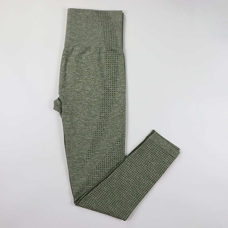 Levoire | Pantalon de Jogging avec Effet Push-Up et Taille Haute pour Femmes Vert armée