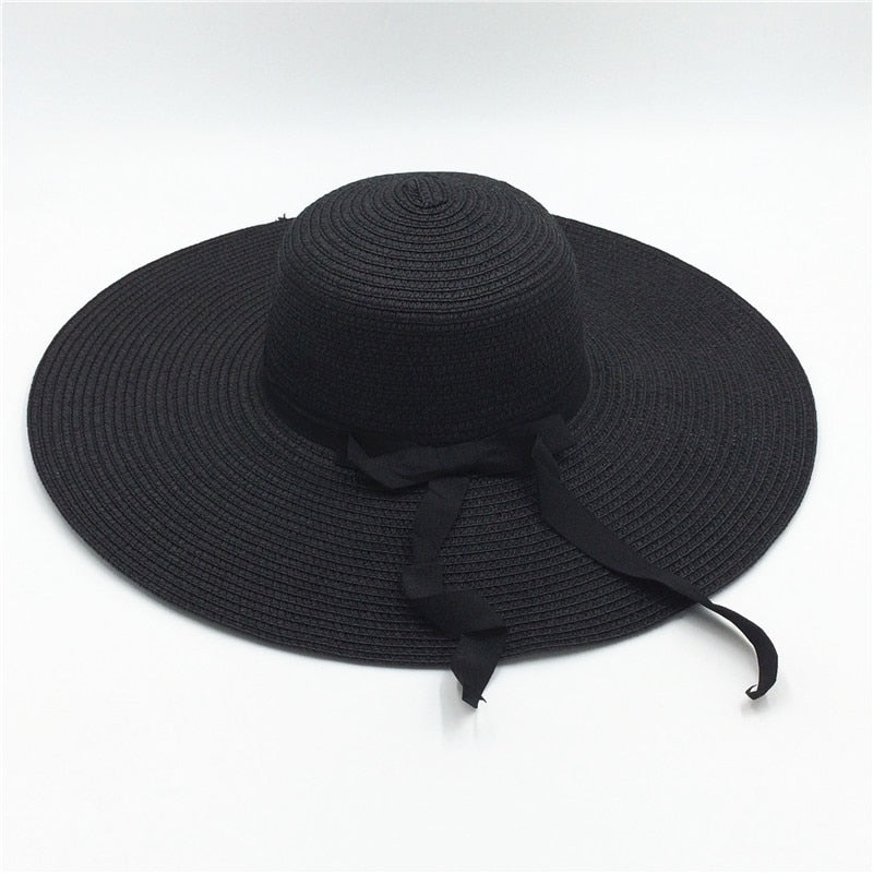Levoire | Chapeau De Plage Classique Avec Bande Noir 11cm