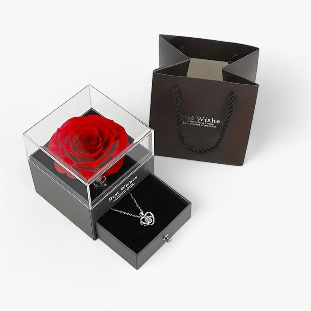 Levoire | Collier Élegant Cœur Zirconium Dans Un Luxueux Emballage Cadeau Rose