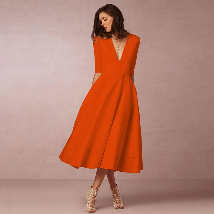Levoire | Robe Style Princesse Orange