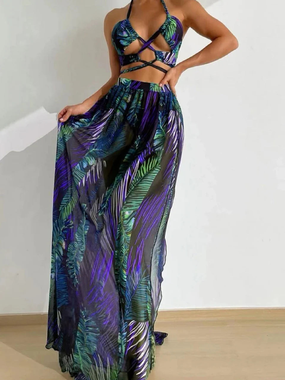 Levoire | Bikini Tie-Dye Avec Bas Violet