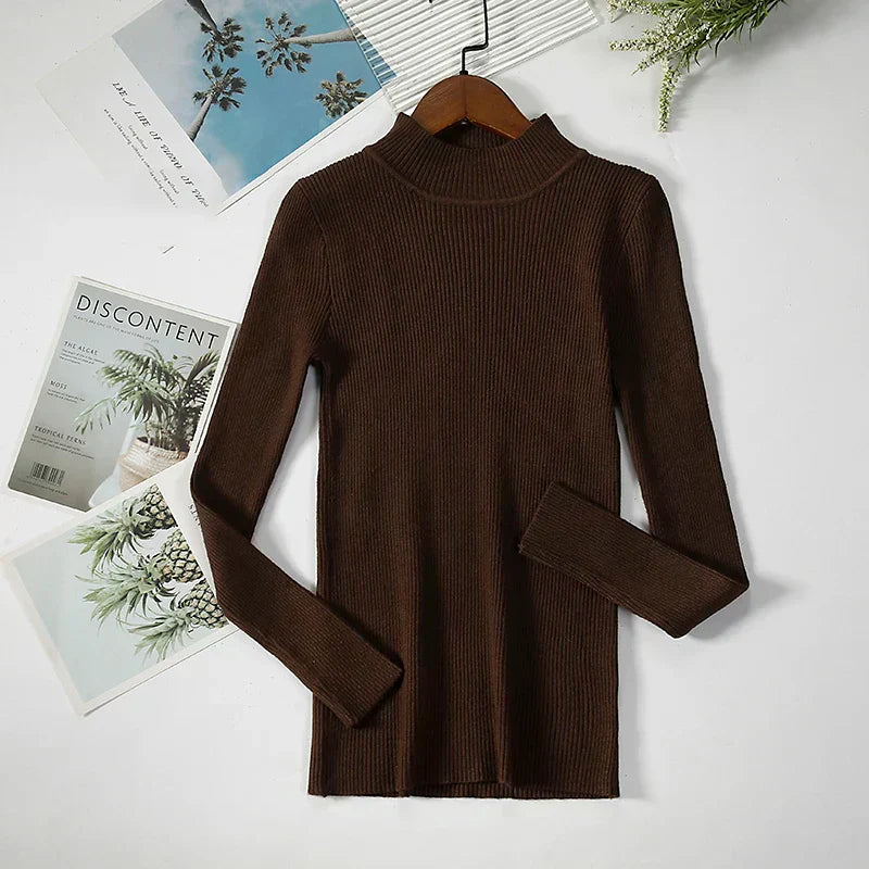 Levoire | Pull Douillet Avec Col Roulé Châtaigne Taille unique