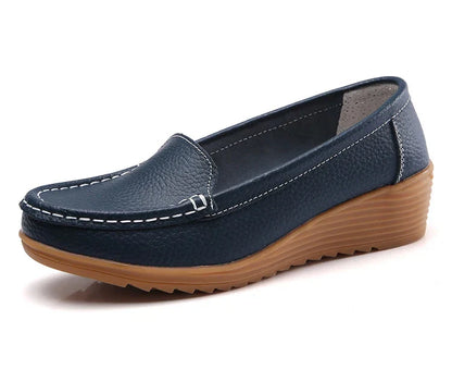 Levoire | Loafers Cuir Souple Pour Femmes Bleu foncé
