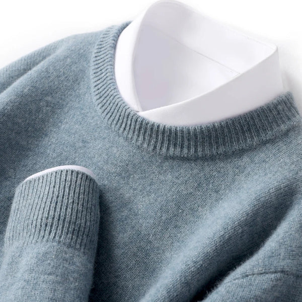 Levoire | Pull Homme Avec Un Design De Col Double Contemporain, Idéal Pour Les Occasions Décontractées Et Formelles Vert