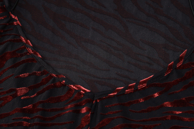 Levoire | Robe Maxi En Maille Zebra